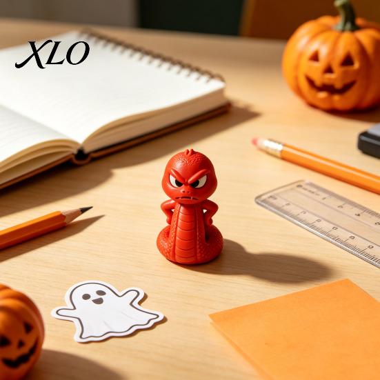 Desktop Decoration Ornament 3D Printed Snake Ornament, Cartoon Angry Little Figurine, Office Desk Decor Durable PLA for Home Display Funny Gift