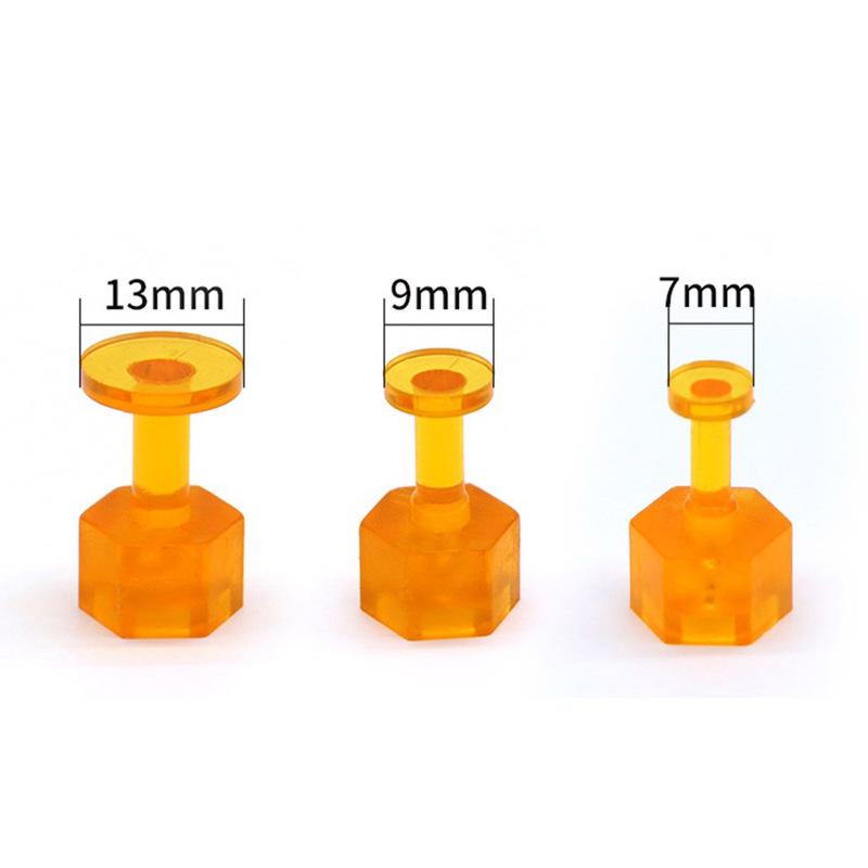 10x Car S/m/l Three Size Glue Tabs Dent Removal Tools Orange Tabs Auto Paintless Dent Repair Maintenance Tools
