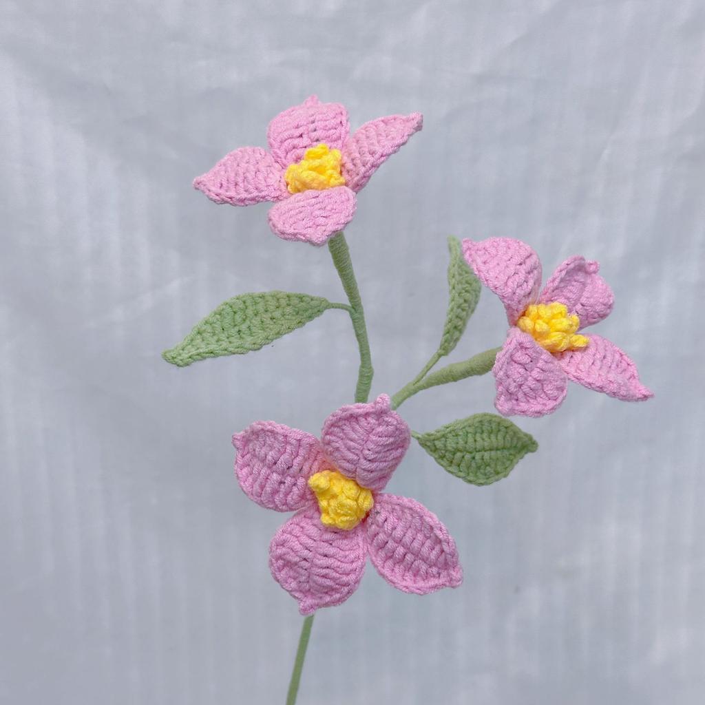 Lovely Crochet Bouquet Creative Knitting Flower Table Decor Cute Fake Flowers Wedding Decor