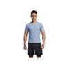 Li-Ning Waterproof Chlorine Resistant Simple Solid Color Speed Training Short Sleeve Swimwear Men swimwear Blue LNYW821-4