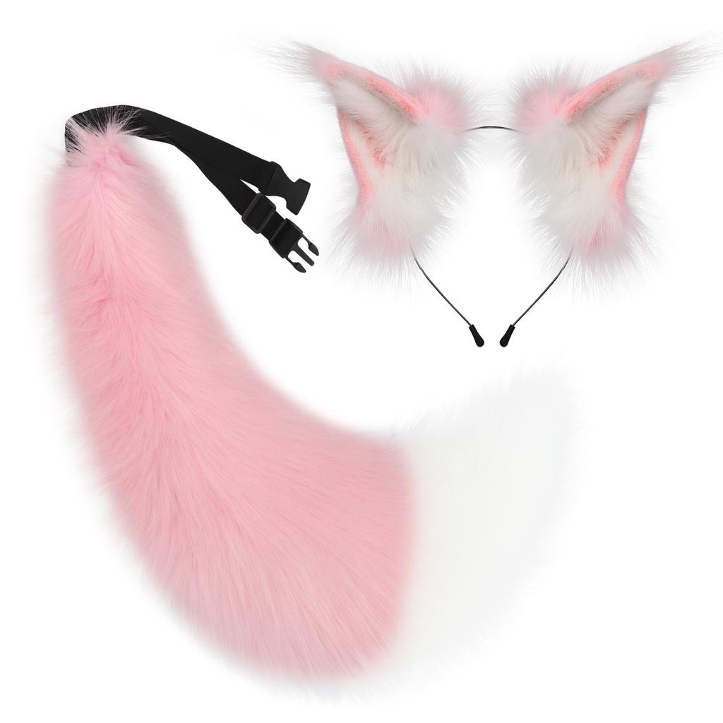 Animal Ear Headdress, Animal Tail Comic Exhibition Cosplay Props, Plush Fox Ears Headband, Tail Set, Animal Ear Headband
