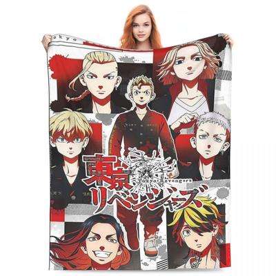 Tokyo Revengers Merchandise Deken Fleece Sofa Japanse Manga Dekens Comfortabel Lichtgewicht voor Kantoor Bedsprei