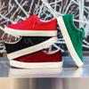 Spring New Shoes for Men Casual Shoes Faux Nubuck Flat Skateboard Shoes Street Fashion Color Lace-up Sneaker