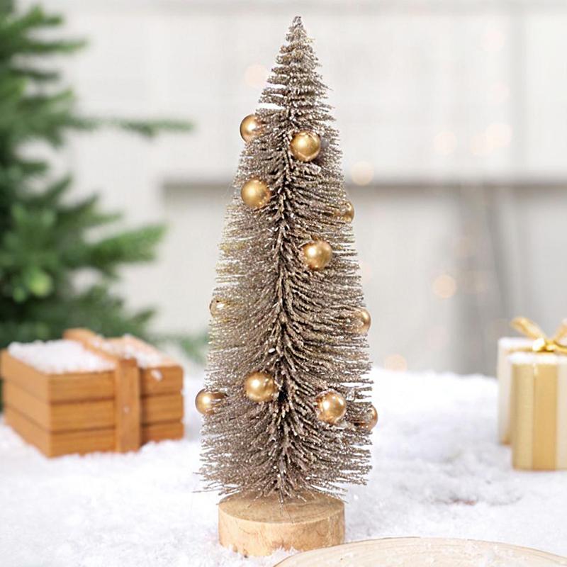 1PC Holiday Micro Landscape Decor Miniature Festive Scene Mini Christmas Tree Scandinavian Style Holiday Ornament