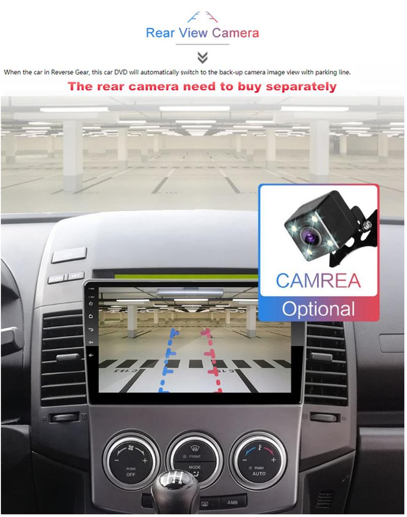 9'' Android 9.1 1Gb 16Gb Car Stereo Radio Gps For Old Mazda 5 Multimedia Player