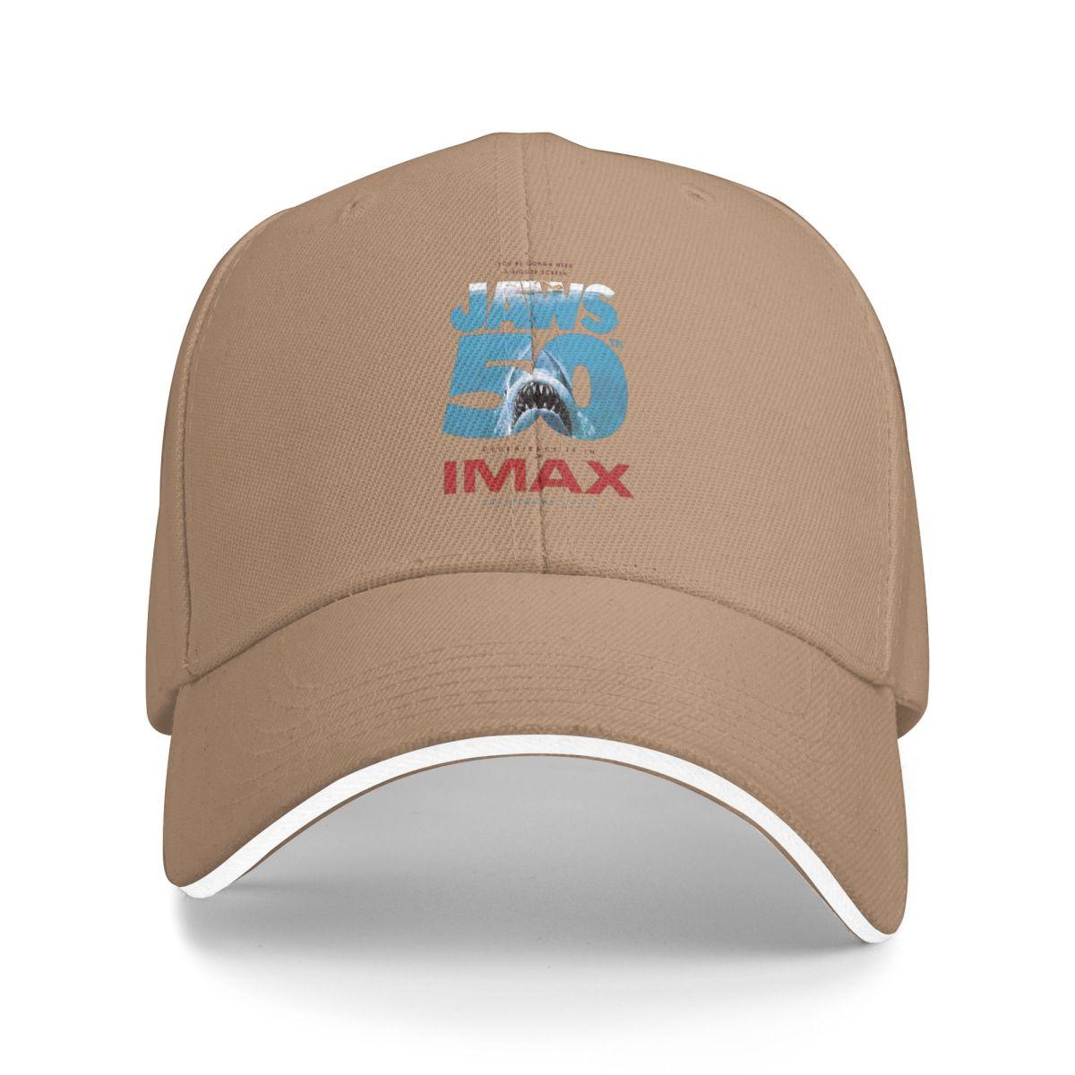 Unisex Baseball Hats Jaws 50th Anniversary Logo Movie Outdoor Streetwear Summer Sports Baseball Caps Hip Hop Cap Casquette Hats One Size