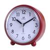 Analog Alarm Clock 4inch Super Silent Non Ticking Small Clock Night Light Battery Operated Simple for Bedroom Desk