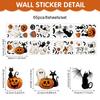 Cross-border new Halloween white ghost glass window decorative window sticker bat pumpkin window decal