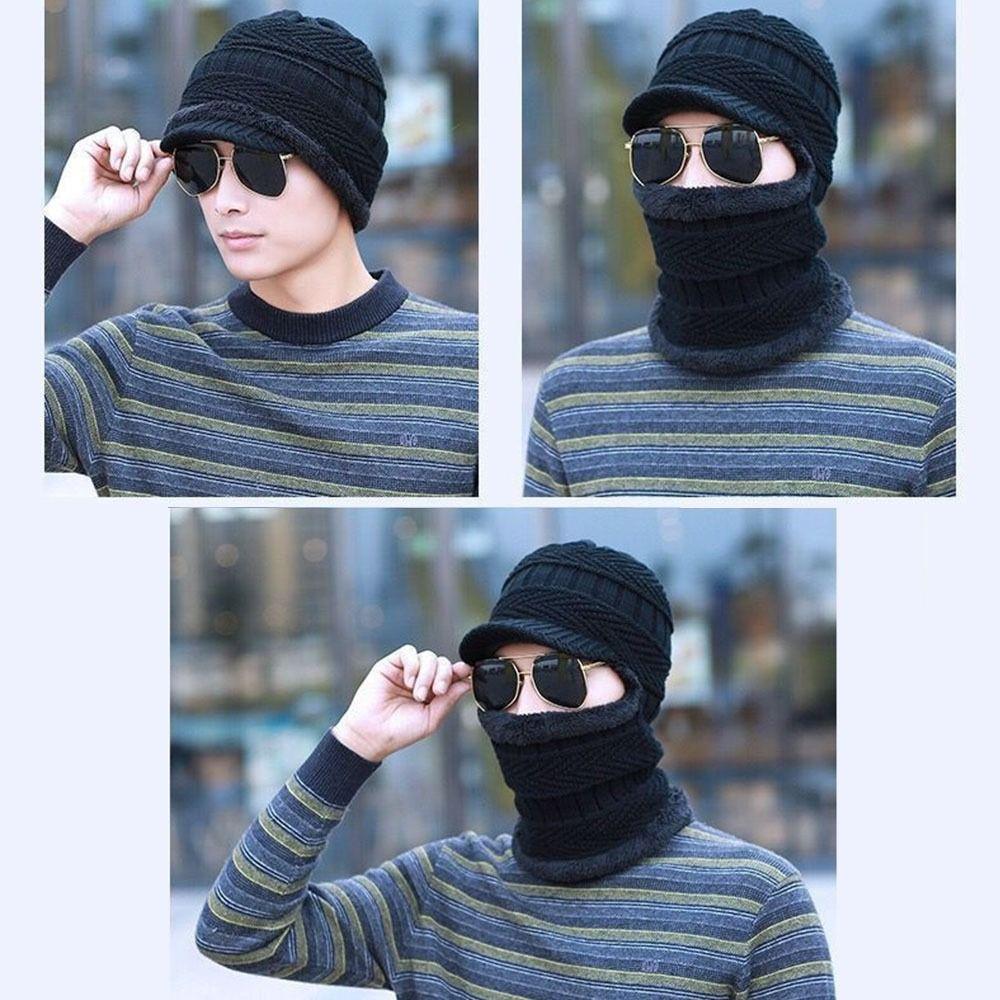 Polyester Winter Warm Hat Neck And Face One-Piece Balaclava Mask Bonnet Warm Scarf Caps Winter