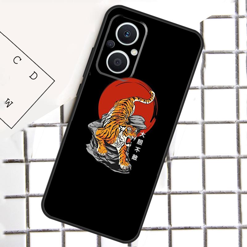 Japanese Tiger For OPPO Reno 13 14 12 11 10 Pro 11F 12F 13F 14F 7 8 Lite 8T OPPO Find X5 X6 X8 X9 Pro Case