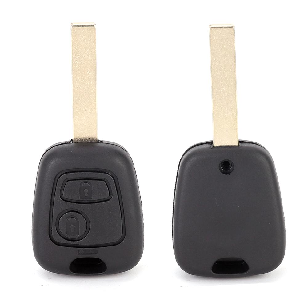 2 Buttons Car Key Shell Case Replacement Accessory Fit for Peugeot 107 207 307 407 D05