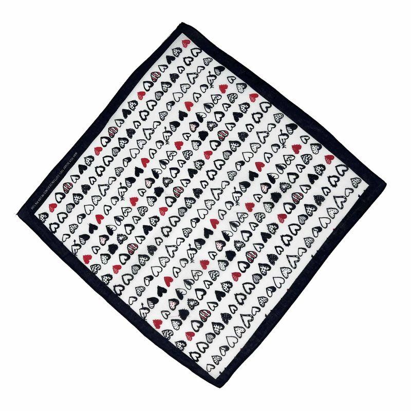 

In Stock Love Heart Headscarf Sports Bandana Cotton Hip Hop 55 * 55cm Hip Hop Cycling Motorcycle Square Scarf White 55 * 55cm