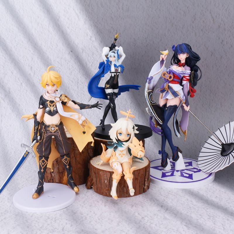 Yuan Shen Figur zweidimensionale Puppe Donner-General miHoYo Spielzeug Paimon schöne Frau Geschenkbox Kerry Paimon