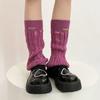 Girl Lolitas Leg Warmers Y2K Destroyed Knitted Flared Leg Sleeve Goth Baggy Cuffs Ankle Heap Socks JK Uniform Foot Cover