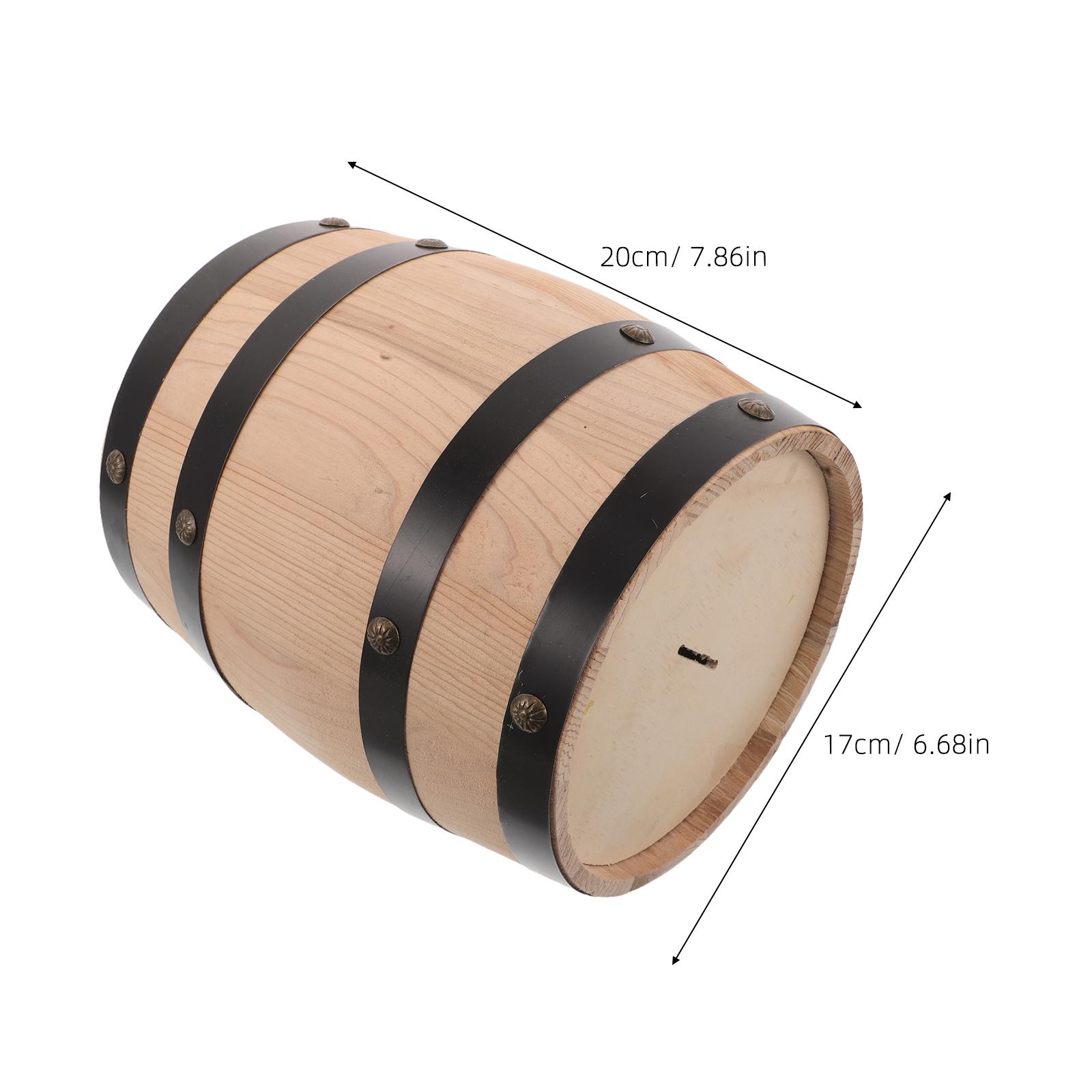 Деревянная рустикальная бочка из дуба копилка большая декоративная копилка рождественский праздничный ящик для сбережений деревянная копилка для ребенка бежевый