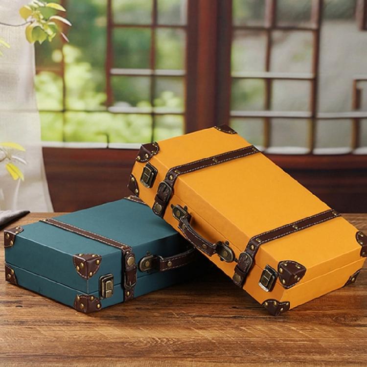 Elegante Vintage-Aufbewahrungstruhe Mit Holzverstärkung Und Ergonomischen Tragegriffen Moderner Klassischer Aufbewahrungskoffer
