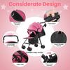 Reise-Kinderwagen, Einhand-Faltbarer Säuglings-Buggy mit Verstellbarer Rückenlehne, Verdeck, Ablagekorb für 0-2 Jahre Kleinkinder bis zu 10 kg