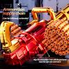 Golden Gatling Electric Chain Soft Bullet Gun Diy Self-Assembly Tactical Gatling Gun Toy Children'S Christmas Gift