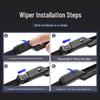 Frameless Wiper Blade for Dongfeng Venucia D60: 19-inch, 1.6 Qicheng, 20-21 Model, Special 18-Piece Rubber Strip