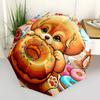 1pc Donut Dog Auto-Fold Umbrella with One-Touch Open/Close - 8 Reinforced Ribs for Windproof Stability,  yy251118247