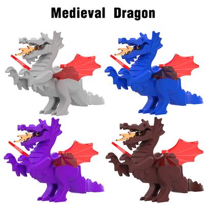MOC Creative Medieval Dragon Action Figures Model Building Blocks Bricks Collection Brinquedos DIY Toys For Children Gifts