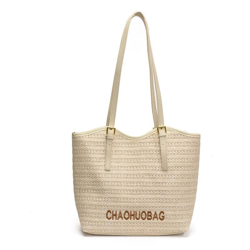 Modische vielseitige Schultertasche mit großem Fassungsvermögen, Sommer neue Buchstaben-Freizeittasche, temperamentvolle einfache Tragetasche