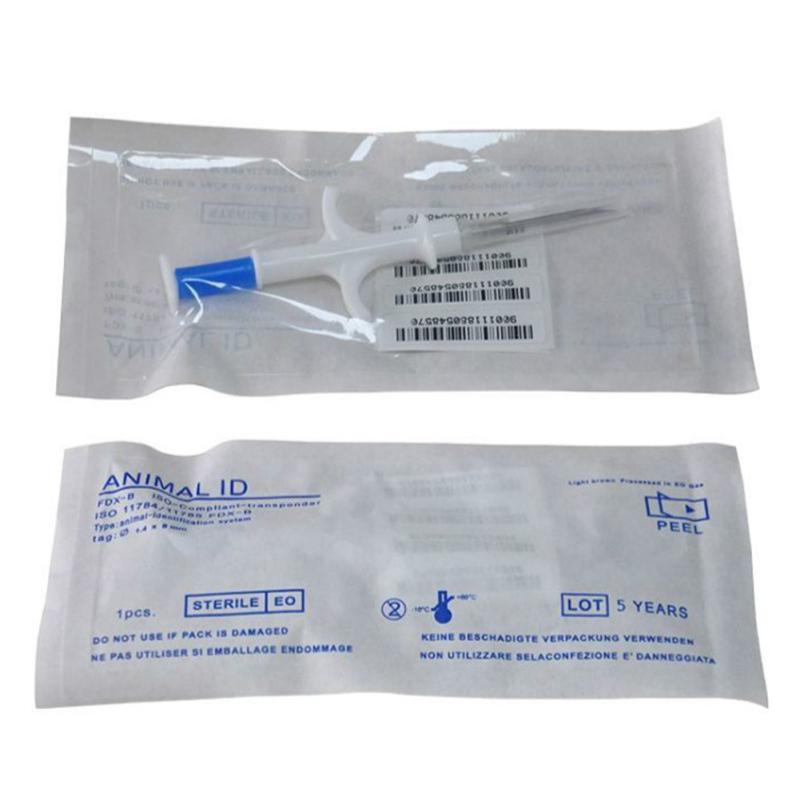 1.25 X 7mm Implanted Microchip Transponder Lightweight Animal Chip Syringe For Cat Dog Hamster