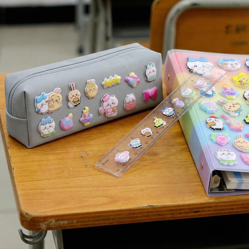 Ninrikidy Butt Puni Puni 3D Puffy Sticker Set A 2-Piece Notebook Reward Decor Glitter Kids Girls Adults