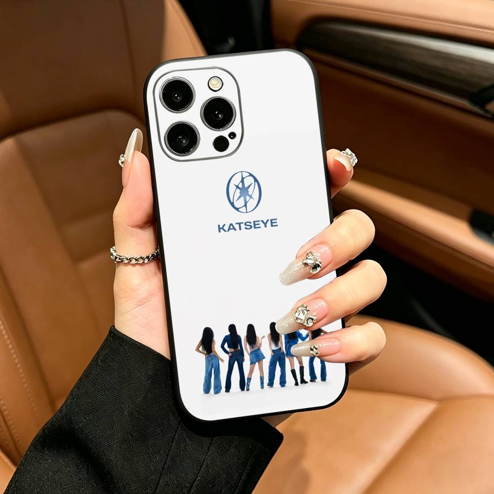 KATSEYE Music Group  Phone Case For iPhone 17,16,15,14,13,12,11 Pro Max,16/15/14Plus,XS Soft Black Cover