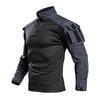Summer Long Sleeve Frog Camo Shirt Tactical Outdoor Top Stand Collar Athletic T-Shirt Lightweight Breathable Men