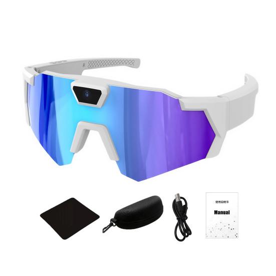 POV Glasses with Memory Card 4K Smart Baseball Sunglasses with Camera Photos Audios Videos Recording Lightweight Men Women Camera Wearable Eyewear