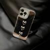 Metallic 3D Heart 17 Case for iPhone 11, 15 Pro Max, 16, 14 - Light Luxury Style, Mirror Finish, Trendy