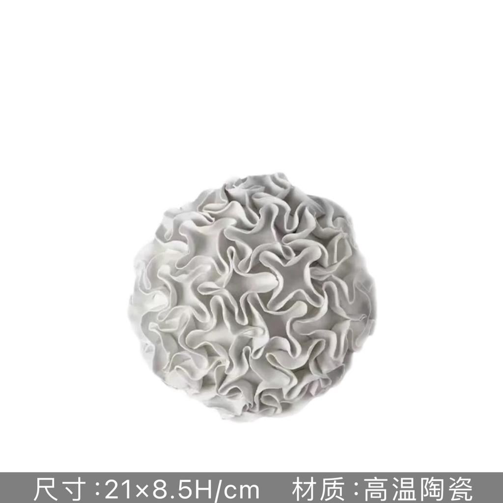 Ceramic Square White Flower Painting Creative Living Room Decoration Ceramic Petal Painting Interior Decoration Background Wall