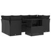 VidaXL Salon de jardin 7 pcs avec coussins noir résine tressée 3266375