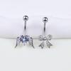 Fashion Bowknot Heart Navel Rings For Women Sexy Belly Button Nail Body Piercings Jewelry Stainless Steel Belly Button Ring Gift