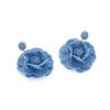Orecchini Floreali Esagerati Fatti a Mano Orecchini Fiore di Rosa Eleganti Denims Fiori Orecchini Pendenti Gioiello Ornamento per Donne