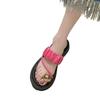 Fashion Hot Selling Fashionable Metal Buckle Thick Bottom Platform Sandals Women's Summer Hot Sale of The Season New Vintage  Flatform