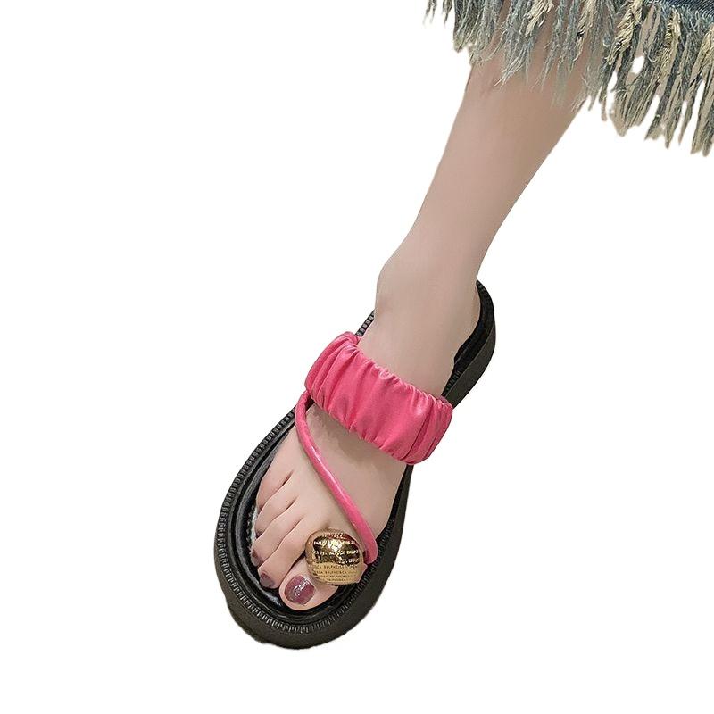 Fashion Hot Selling Fashionable Metal Buckle Thick Bottom Platform Sandals Women's Summer Hot Sale of The Season New Vintage  Flatform