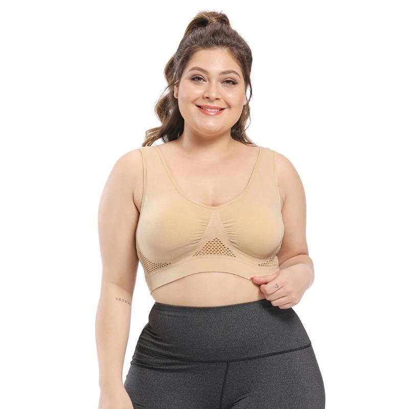 Büyük Beden Sütyen Dikişsiz Sütyen Pedli Büyük Beden 5XL 6XL Kadınlar İçin Toparlayıcı Bralet Sütyenler Yelek Kablosuz Aktif Sütyen Sütyen