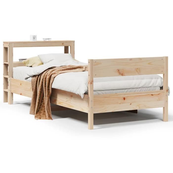 VidaXL Cadre de lit sans matelas 75x190 cm bois de pin massif 3306210