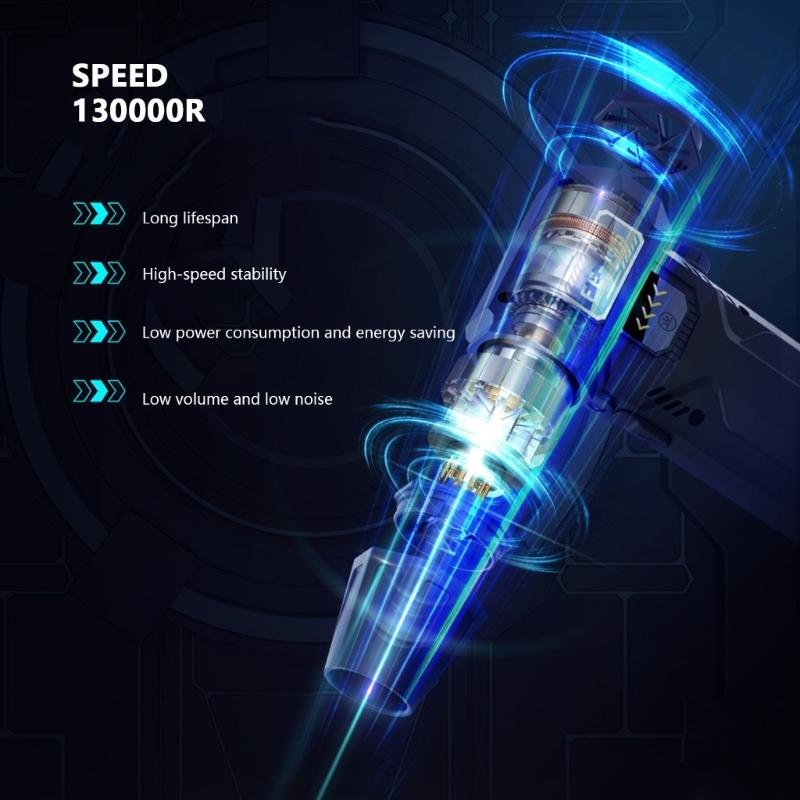 Cordless Handheld Vacuum Cleaners 130000RPM Suction Power, Lightweight, Compact Ideal for Home, Office, Car