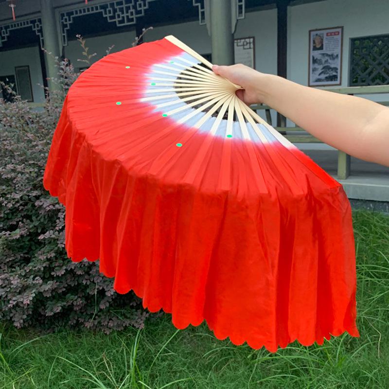 1-Foot Double-Sided Yangge Dance Fitness Fan Prop