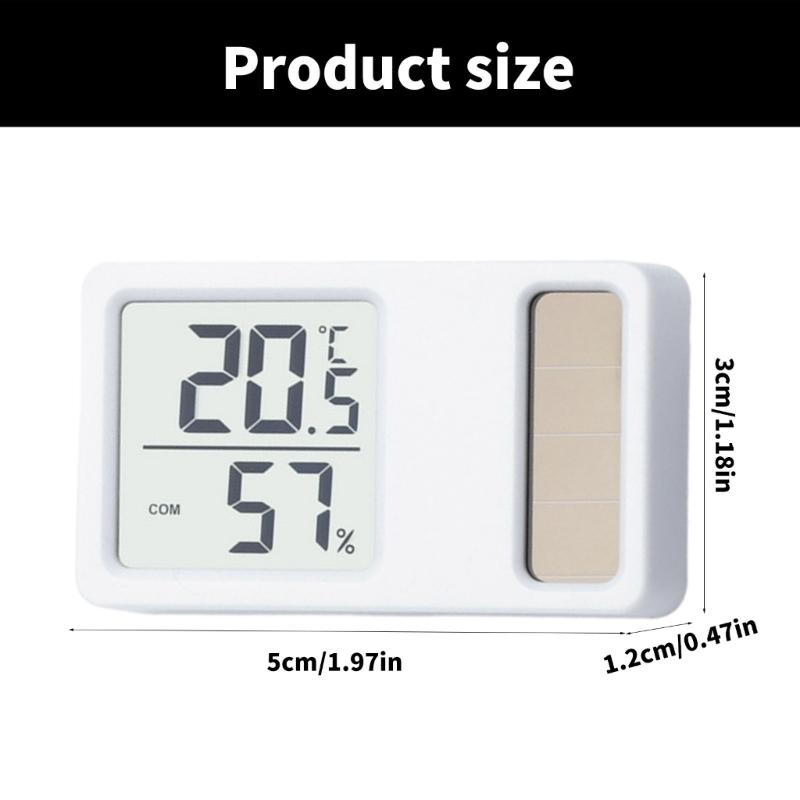 Thermometers Hygrometer Solar Powered Desktop Temperature Humidity Meter Gauge with LCD Display for Baby Room Office