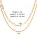 Uworld Gioielli Semplici Placcato Oro 18K Collana a Strati Catena Piatta Serpente Collana a Corda Serpente in Acciaio Inossidabile Regalo
