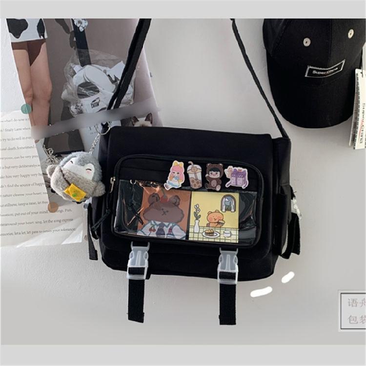 Japanese Shoulder Bag Nylon Book Bag Transparent Itabag Women Handbags JK Bag