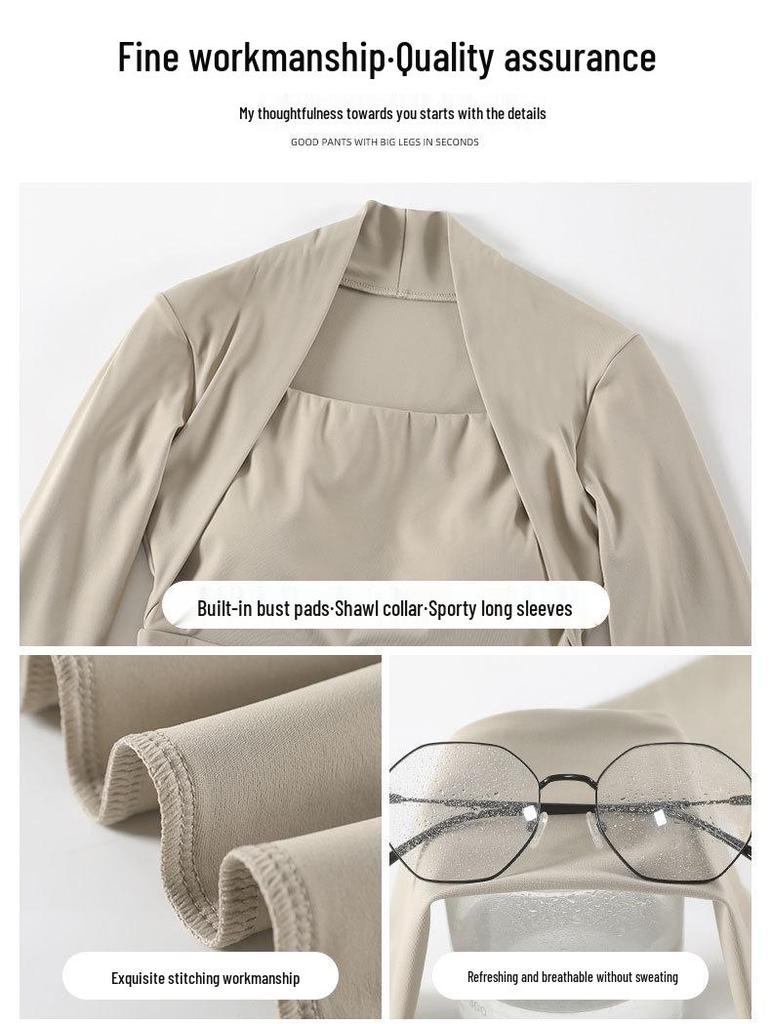 2024 Women's High-End Yoga Set: Quick-Dry Sports Top & Micro Flare Pants