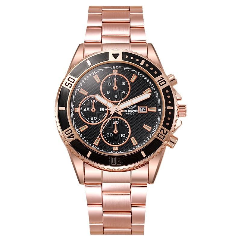Men'S Watch Luminous Calendar Quartz Watch Business Stainless Steel