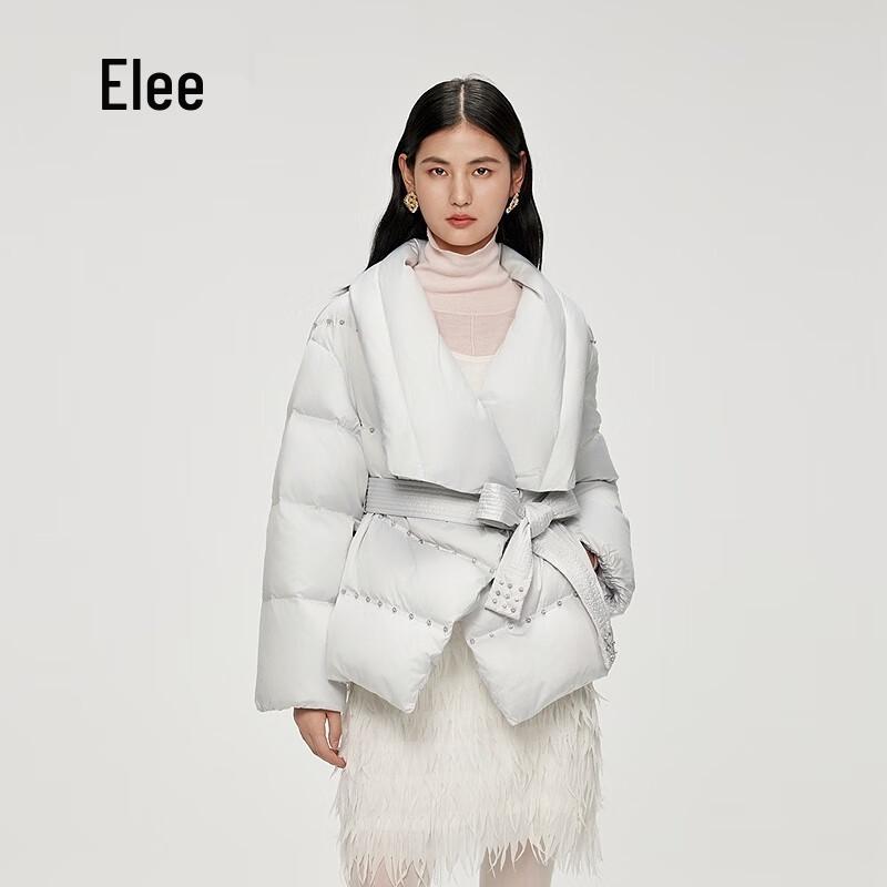 AILAIYI Women's Short Goose Down Jacket with Belt