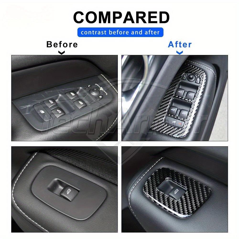 Carbon Fiber Window Switch Panel for Volvo XC60 S60 V60 2018-2024