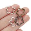 10pcs/lot 15x15mm Cute Hollow Flower Charms Connector Pendant Fit DIY Handmade Metal Alloy Jewelry Making Supplies